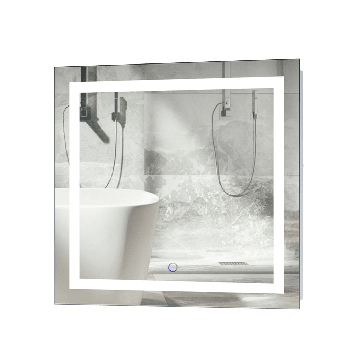 Krugg Icon 24″ x 24″ LED Bathroom Mirror w/ Dimmer & Defogger