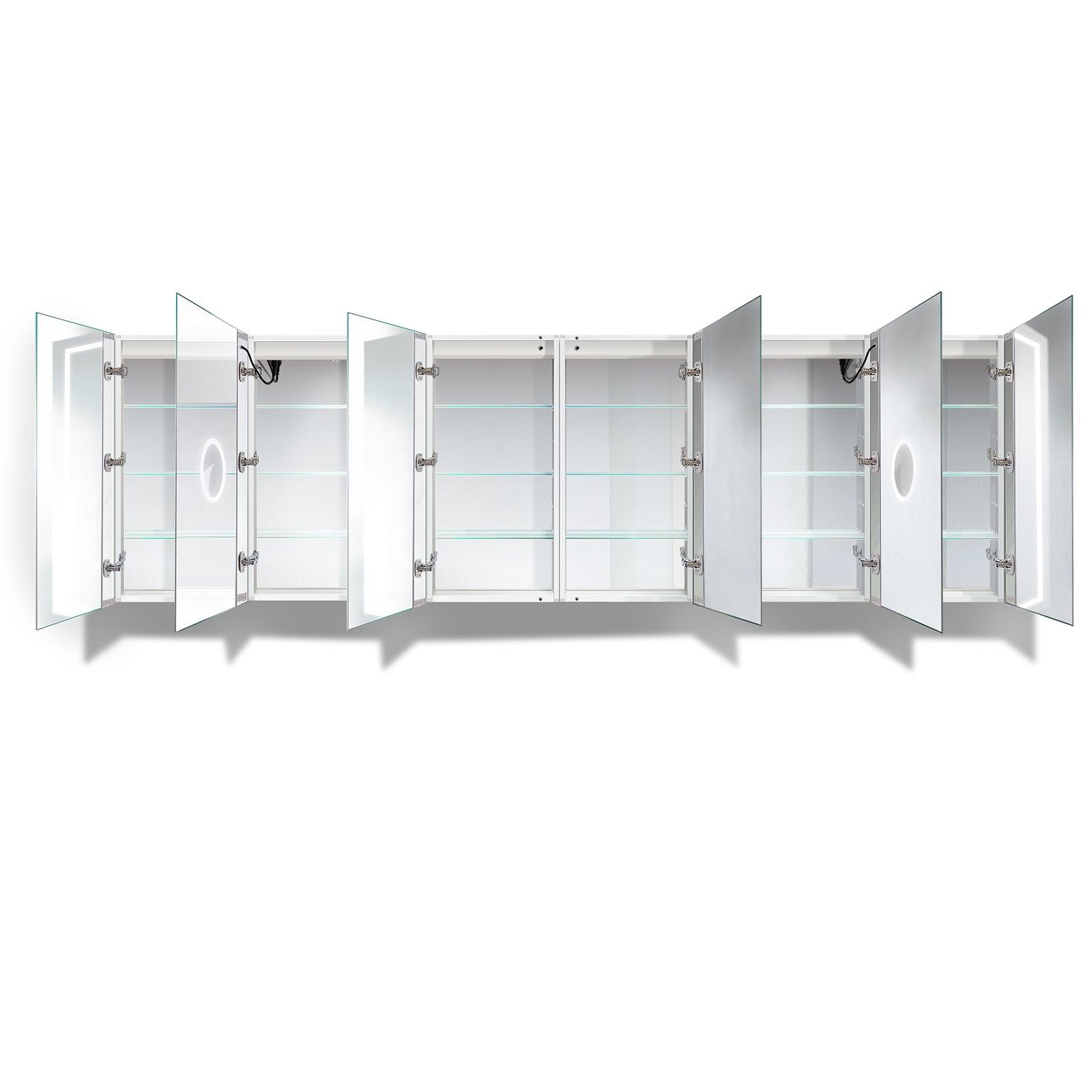 Krugg Svange 120" X 36″ LED Medicine Cabinet w/Dimmer & Defogger