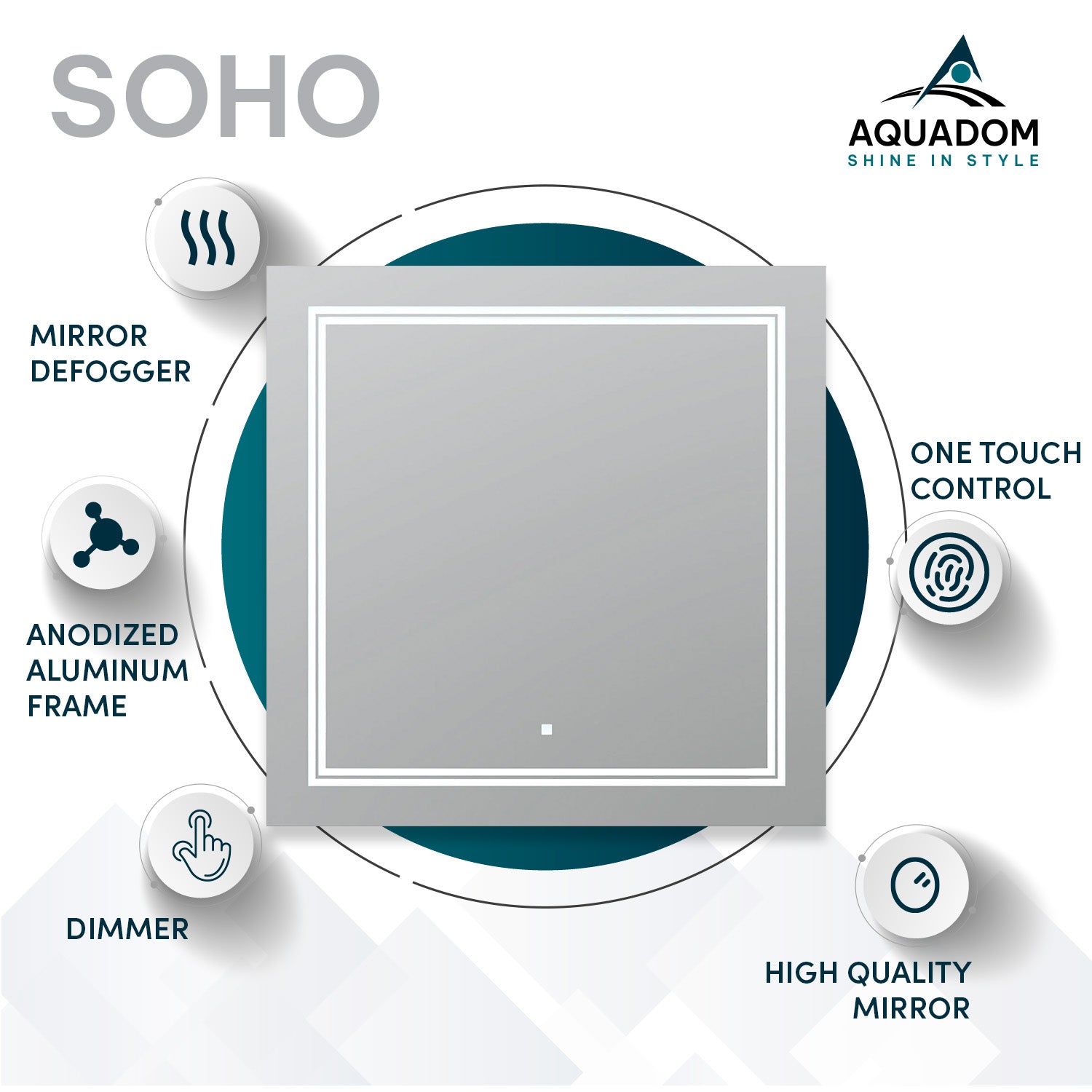 Aquadom SOHO 96x36 LED Lighted Bathroom Mirror