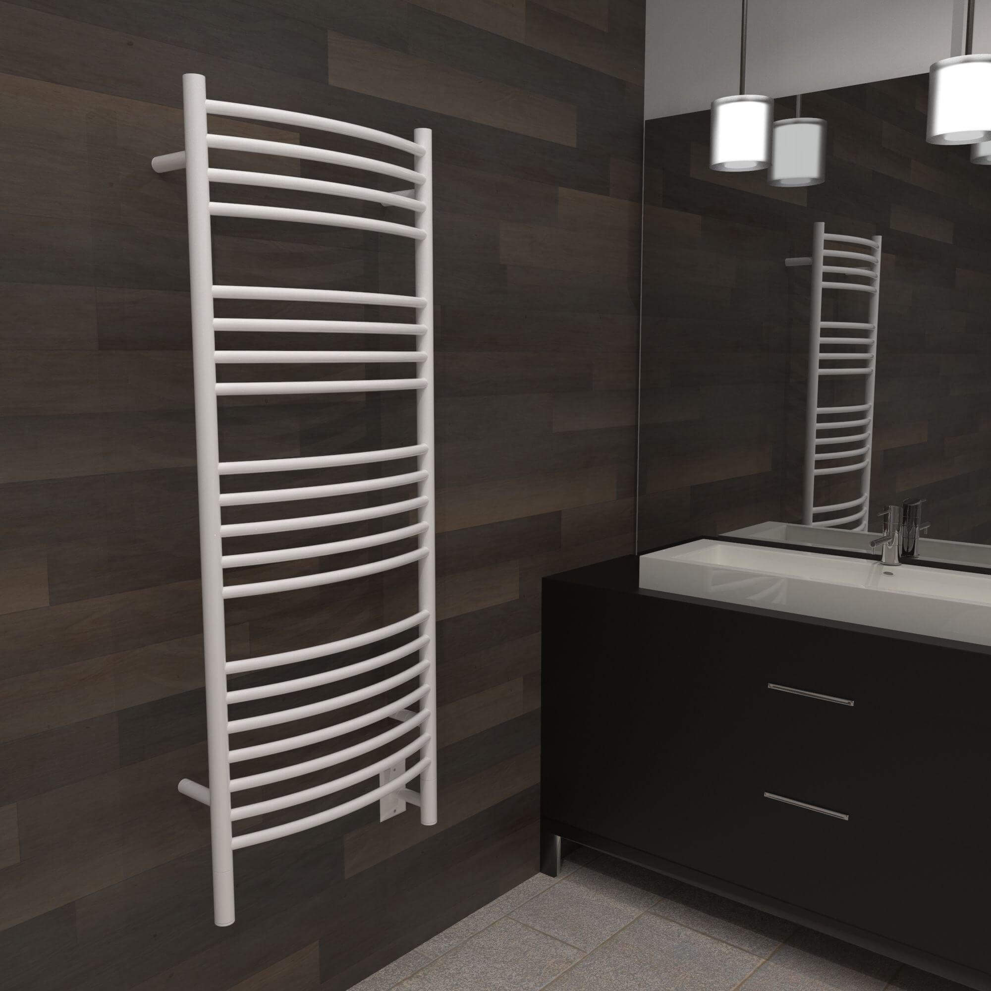 Amba Jeeves D Curved Hardwired Towel Warmer  - 20.5"w x 53"h - towelwarmers