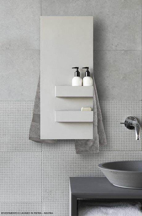 Mg12 Geometrici Slim & Shelf Towel Warmer - 12"W x 27.55"H - Only Towel Warmers