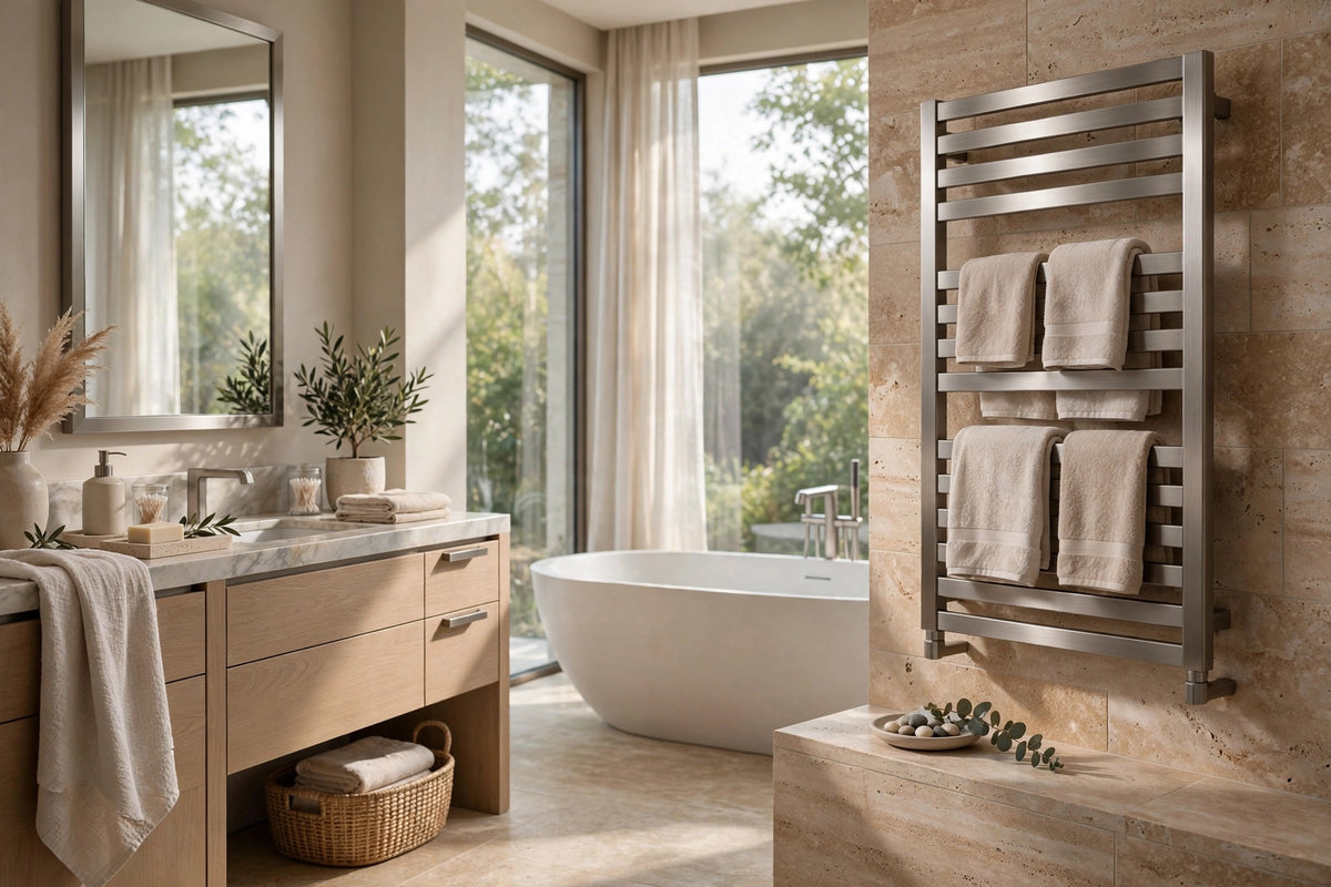 Brushed Stainless Steel Towel Warmers