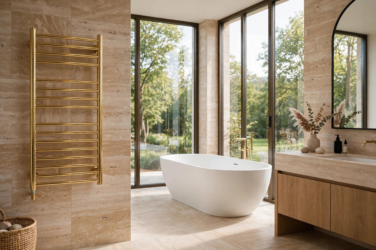 Gold towel warmer
