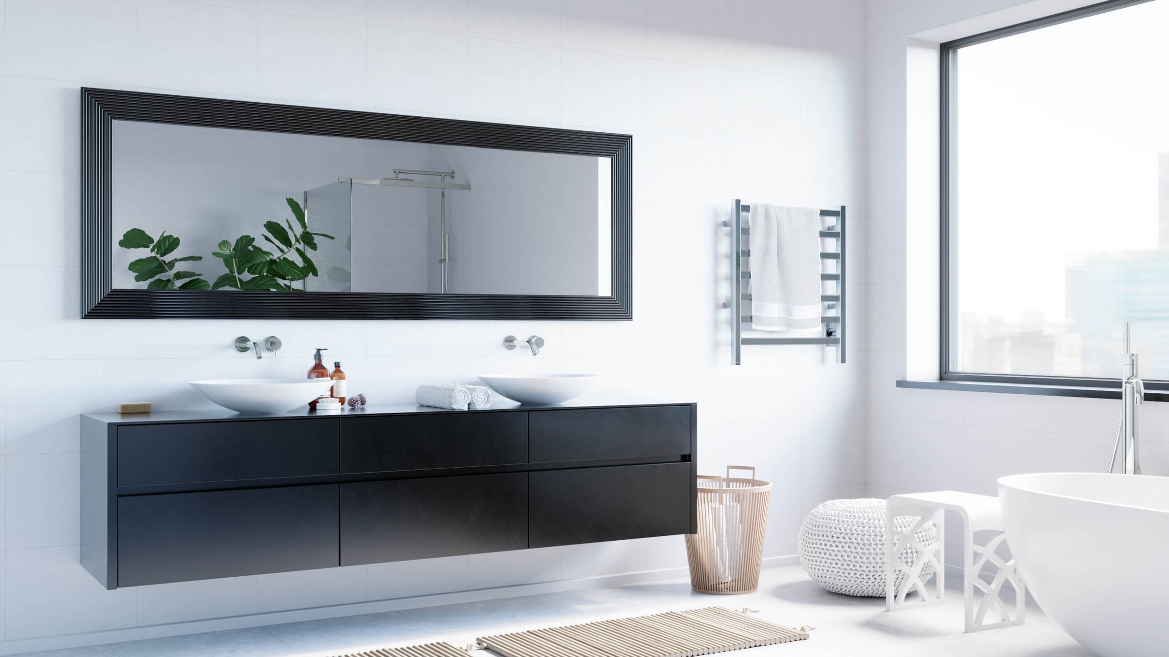 Kontour Square K6013 Plug-In or Hardwired Towel Warmer - 24"w x 27"h - only towel warmers