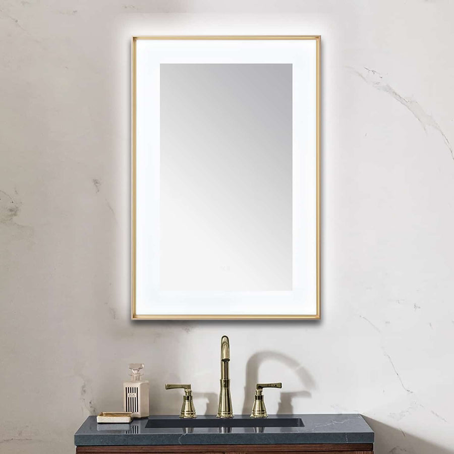 Aquadom Lexington 24"x36" LED Lighted Slim Frame Mirror with Defogger