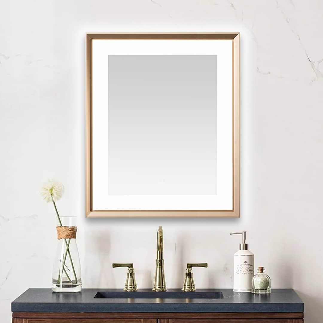 Aquadom Madison 30"x36" LED Lighted Chamfer Frame Mirror with Defogger