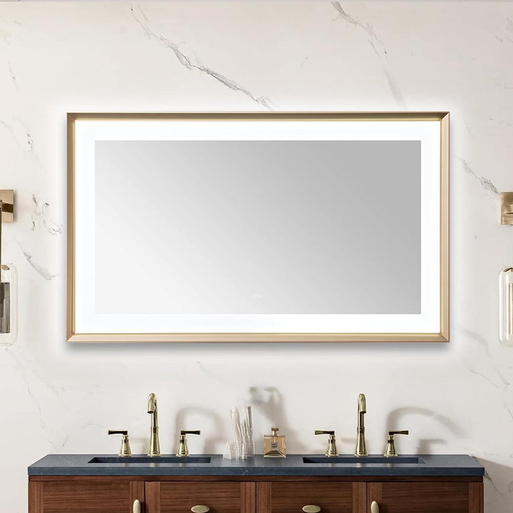 Aquadom Madison 60"x36" LED Lighted Chamfer Frame Mirror with Defogger