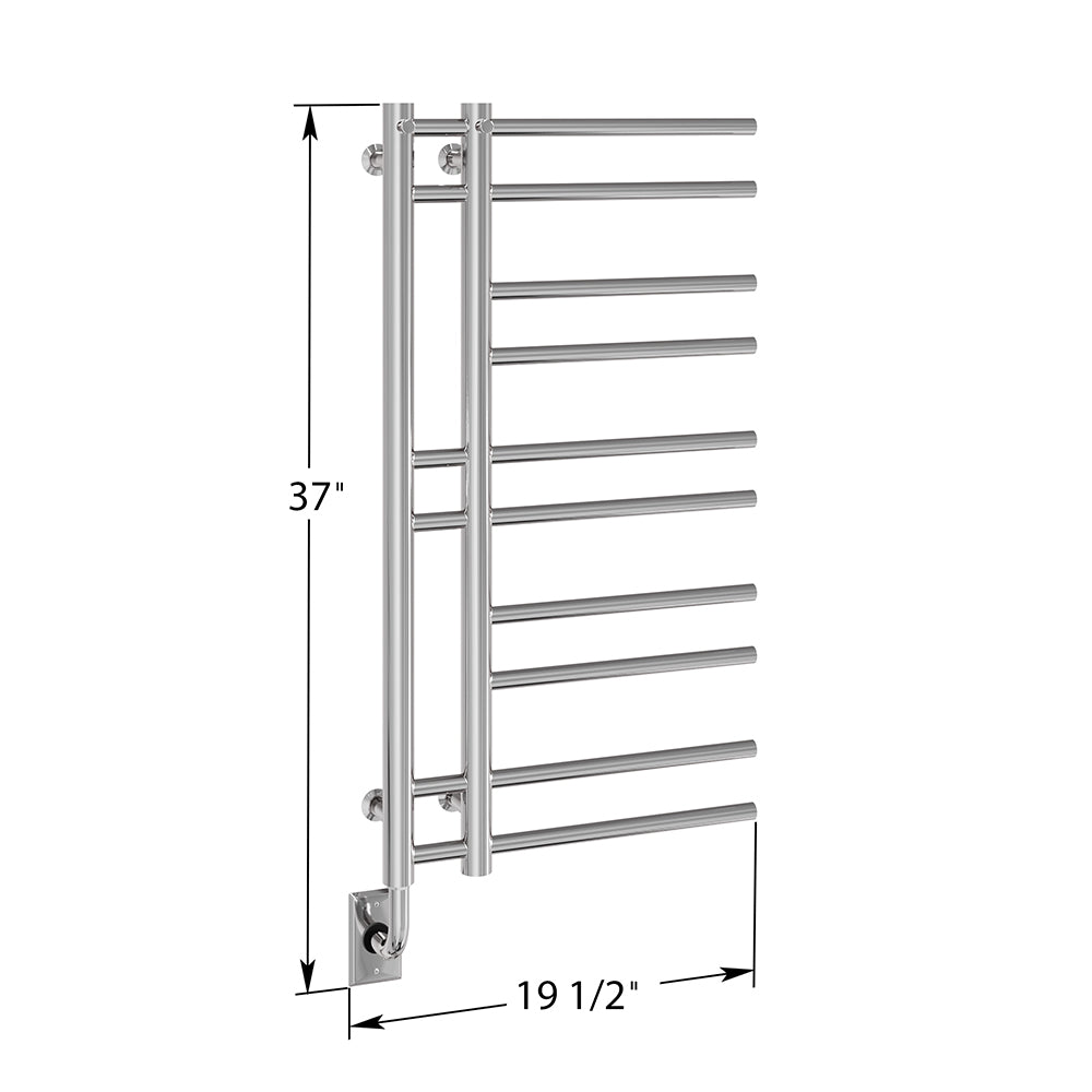Tuzio Ortona Hardwired or plug in Towel Warmer - 19.5"w x 37"h