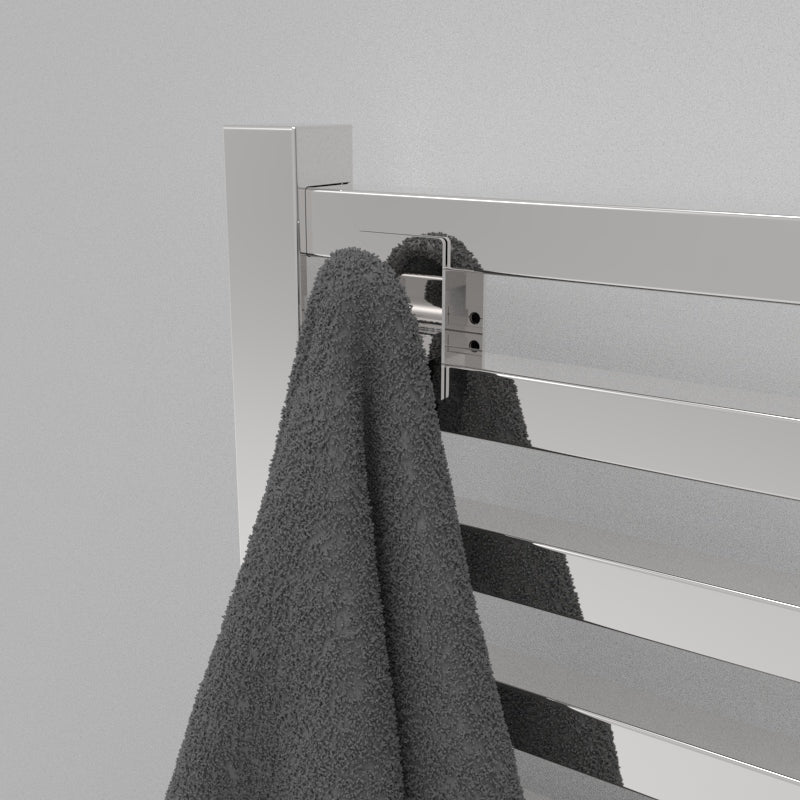 Amba Quadro Bathrobe Hanger (Nickel, Chrome) - towelwarmers