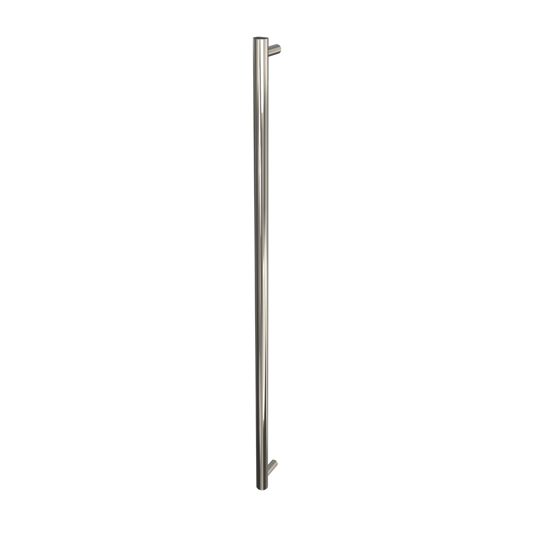 Amba Modello i Round 59 Single Bar Towel Warmer in Polished Nickel — lifestyle view