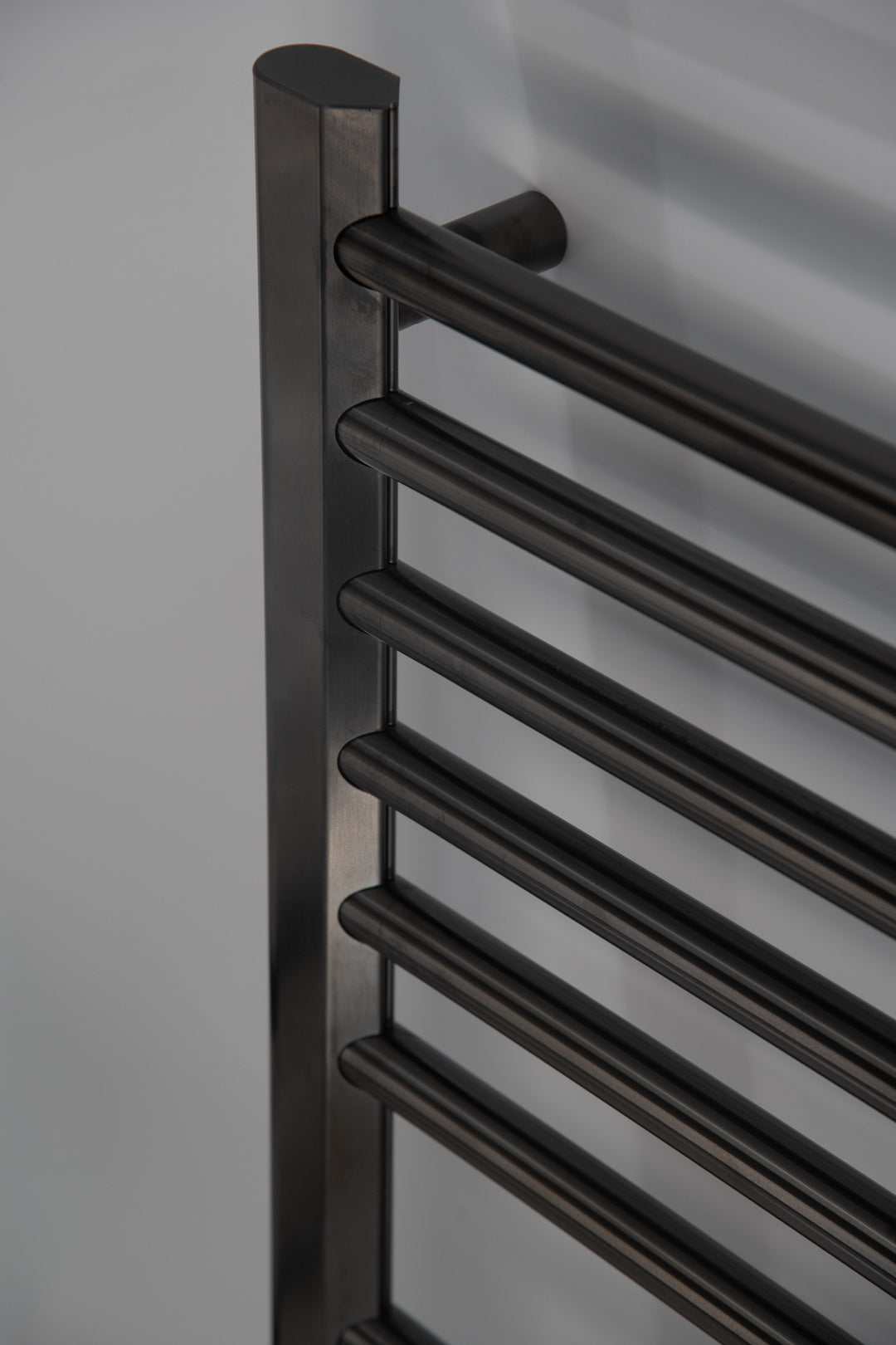 Amba Sirio S2132 Hardwired Towel Warmer in PVD Brushed Black — detail view