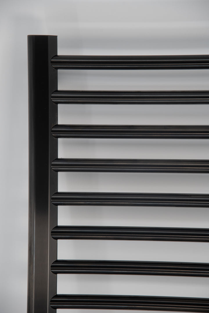 Amba Sirio S2142 Hardwired Towel Warmer in PVD Brushed Black — detail view