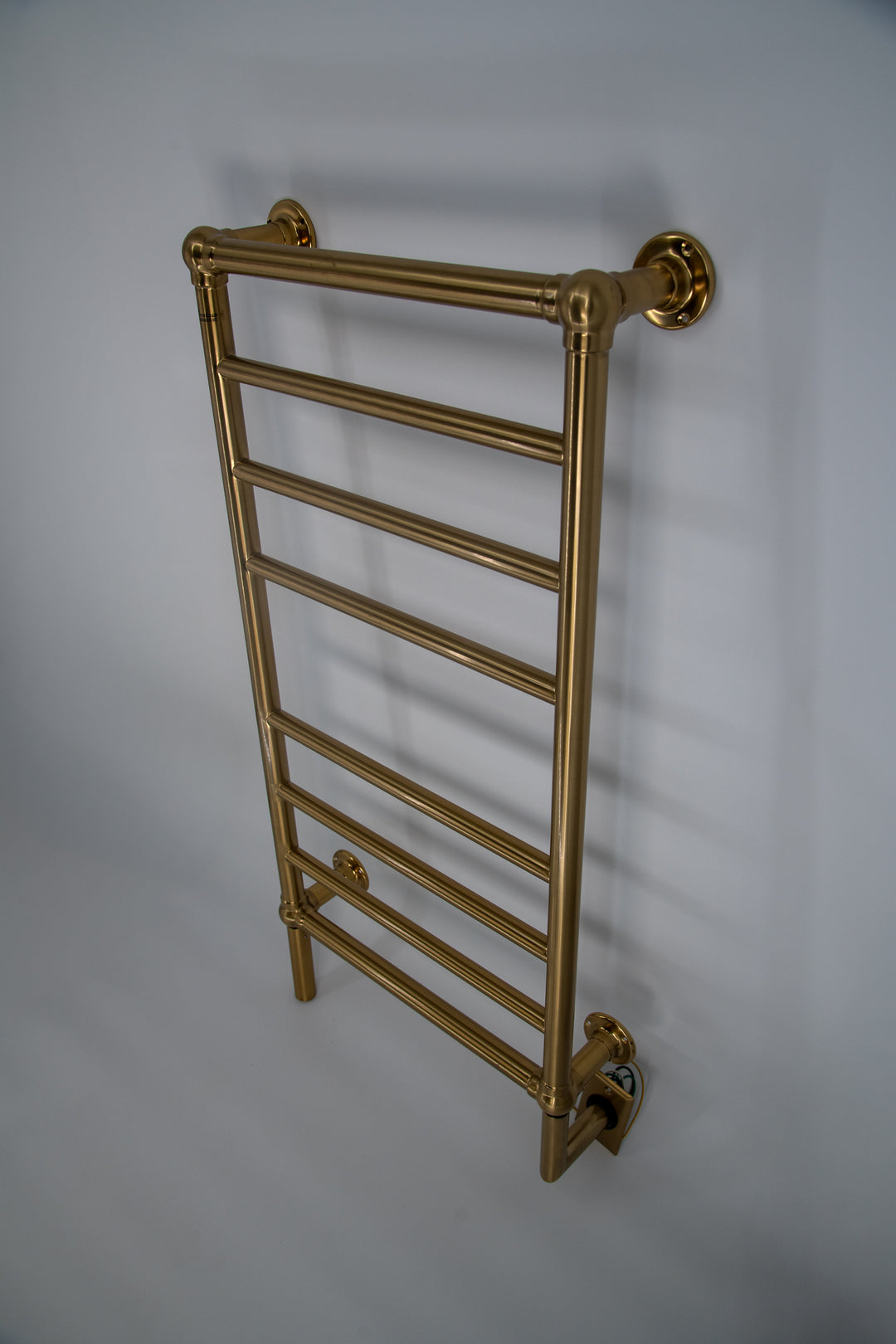 Amba Traditional T-2040 Hardwired Towel Warmer in Brushed Modern Brass — side view