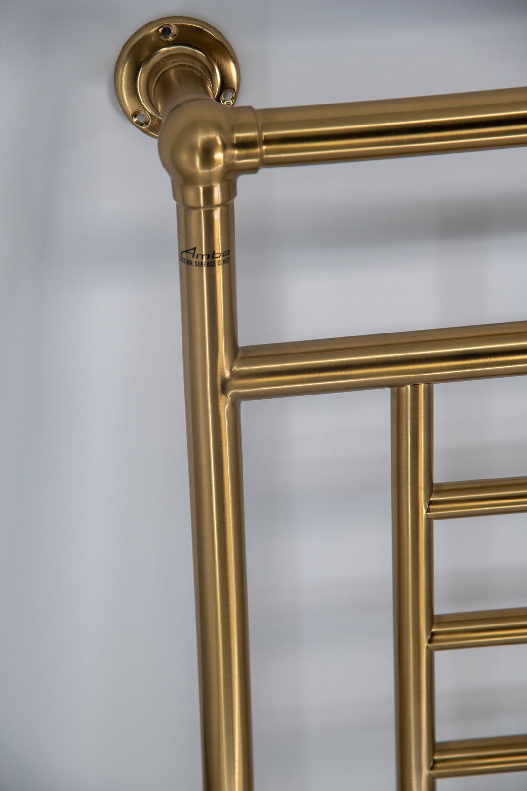 Amba Traditional T-2536 Hardwired Towel Warmer in Brushed Modern Brass — detail view