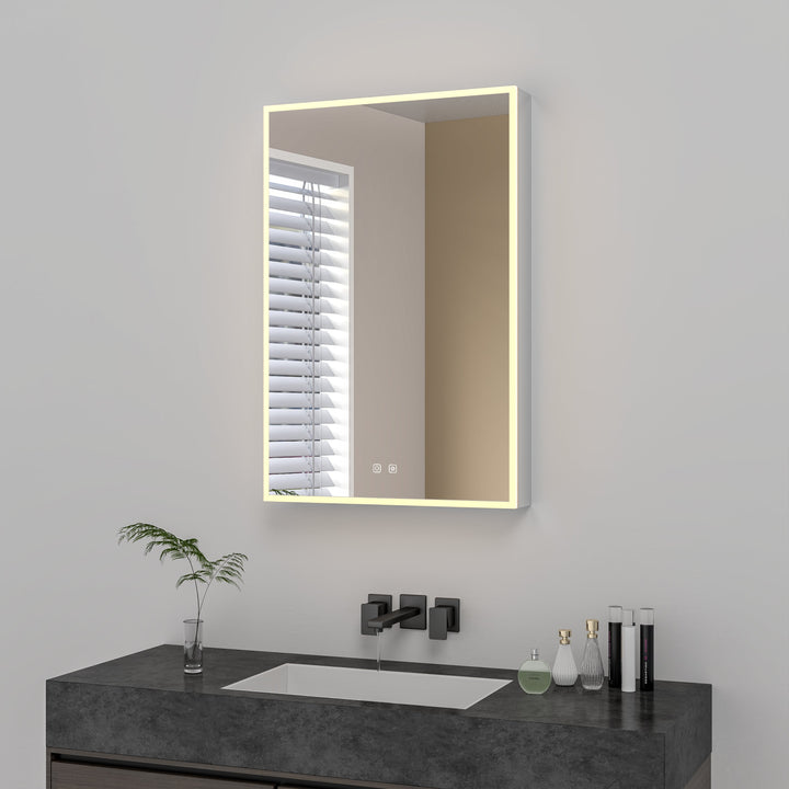 ICO Jackson LED medicine cabinet IJ1114, 24x36 LED mirror medicine cabinet, front view