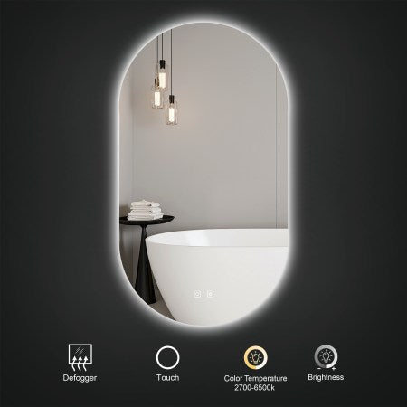 ICO Lexi 20"x36" LED Mirror only towel warmers