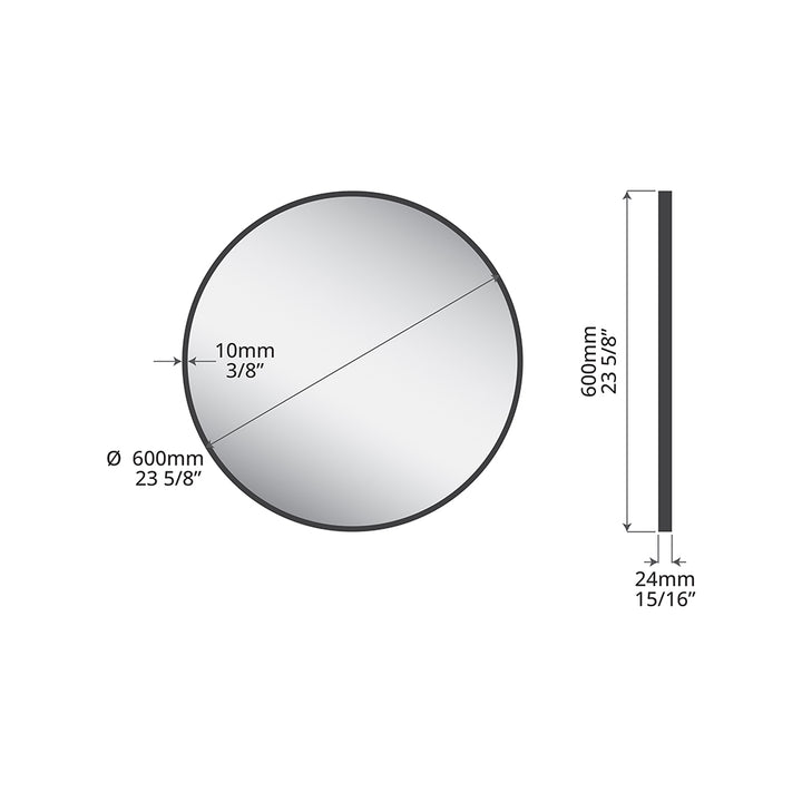 ICO Brio Non-Lit Mirror 