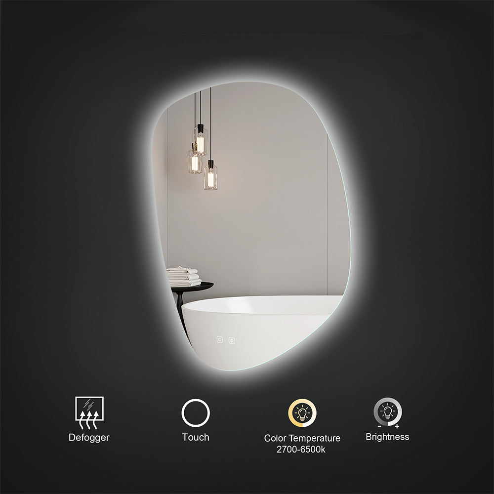 ICO Felix 32″x22″ LED Mirror: Modern Illuminated Bathroom Vanity