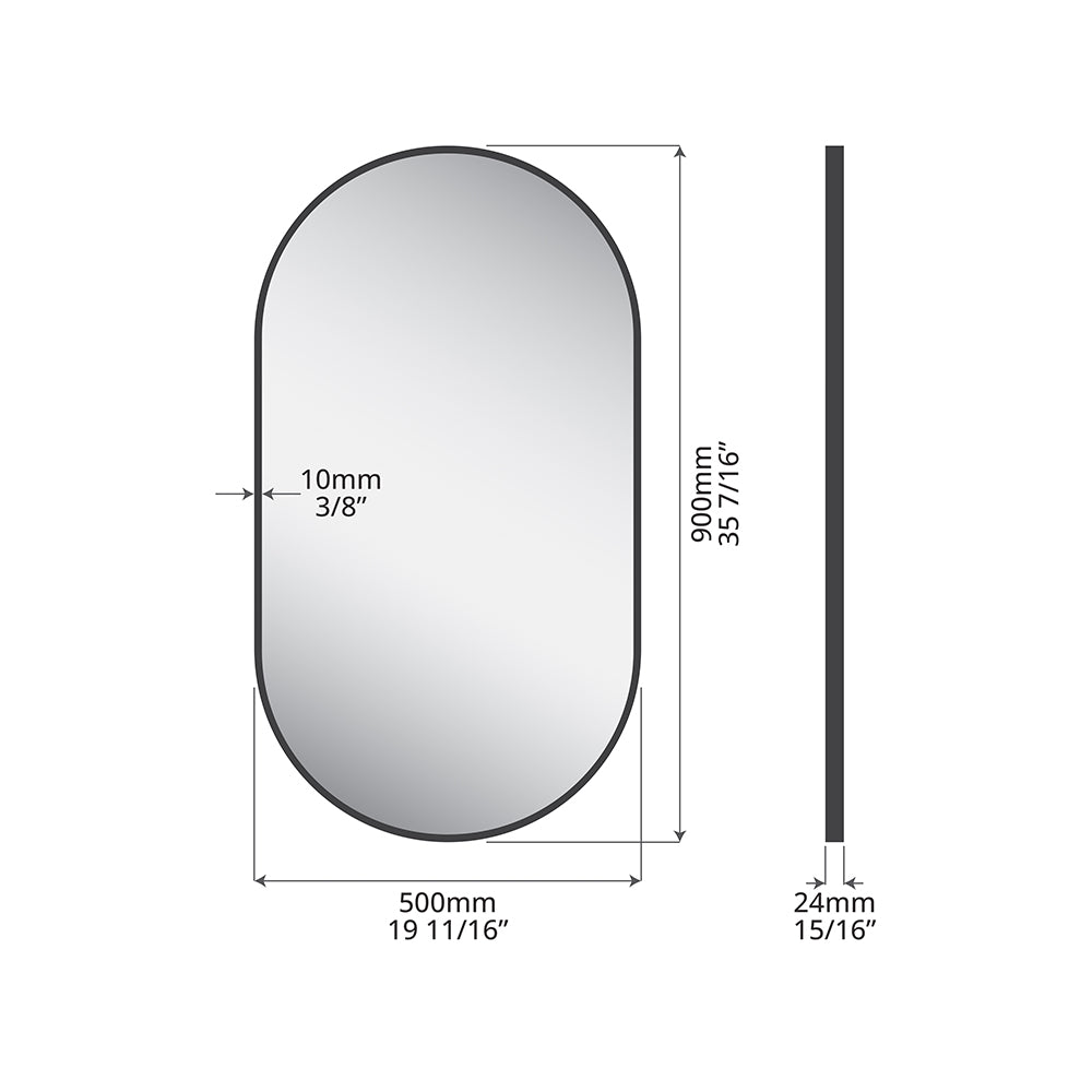 ICO Morgan Non-Lit Mirror