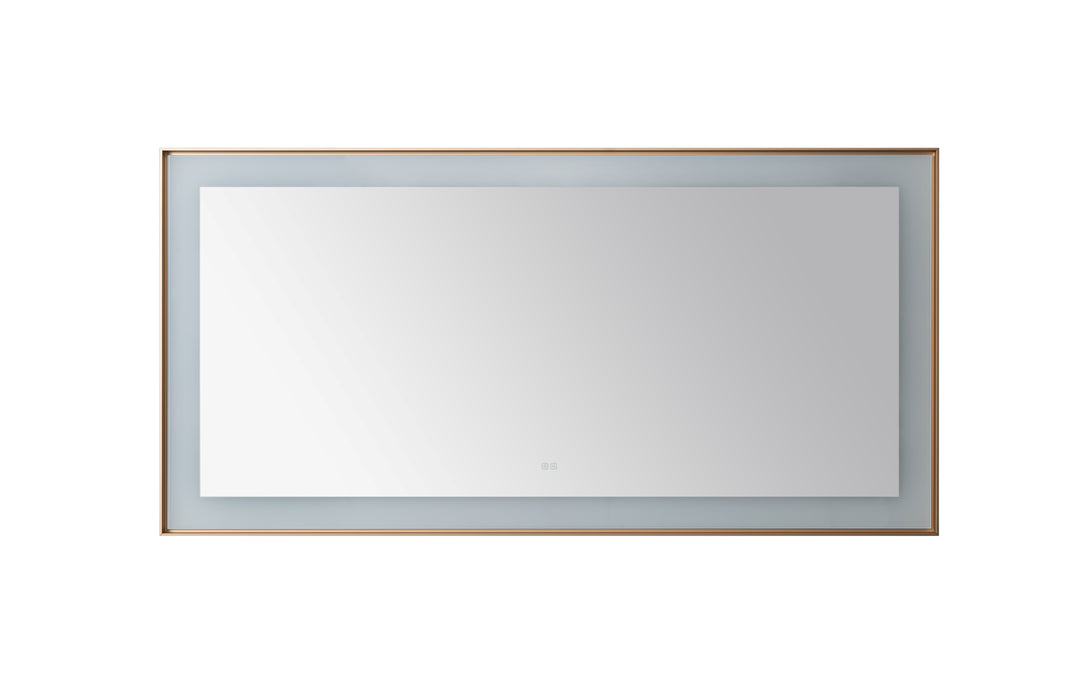 Aquadom Lexington 72"x36" LED Lighted Slim Frame Mirror with Defogger