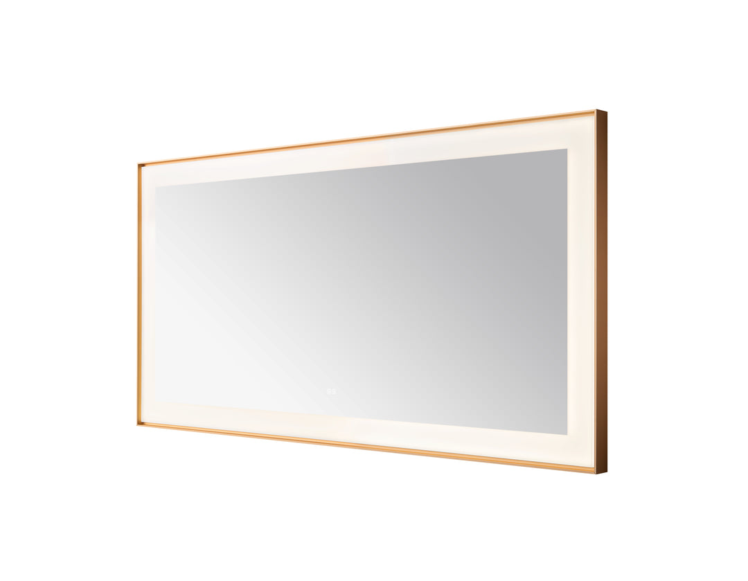 Aquadom Lexington 72"x36" LED Lighted Slim Frame Mirror with Defogger