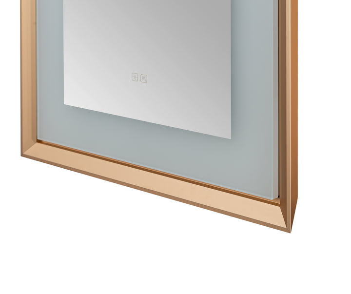 Aquadom Madison 24"x36" LED Lighted Chamfer Frame Mirror with Defogger