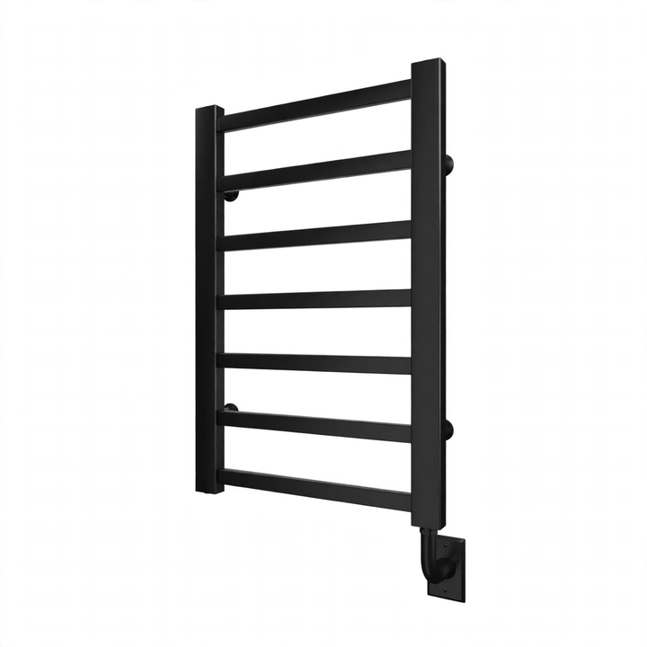 Tuzio Milano Hardwired or Plug-in Towel Warmer (E7013) - 19.5"w x 31"h in Matte Black