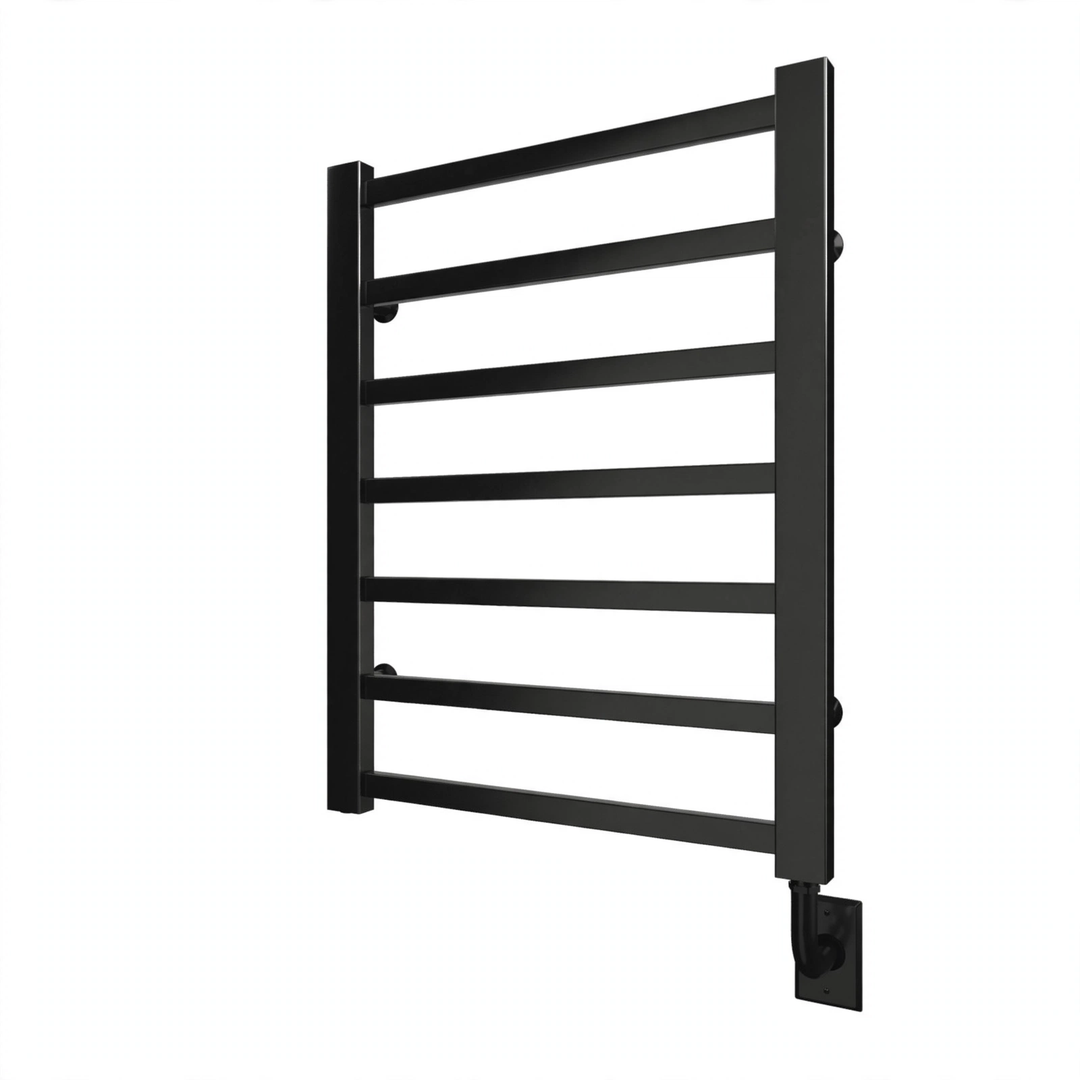Tuzio Milano Hardwired or Plug-in Towel Warmer (E7023) - 23.5"w x 31"h in Matte Black