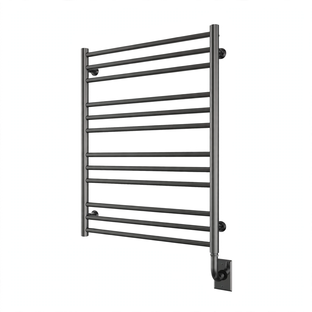 Tuzio Sorano Hardwired or Plug-in Towel Warmer (E4202) - 23.5"w x 31"h in Gun Metal
