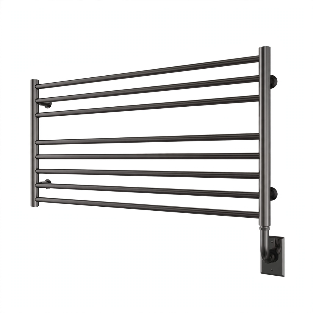 Tuzio Sorano Hardwired or Plug-in Towel Warmer (E4602) - 35.5"w x 19"h in Gun Metal