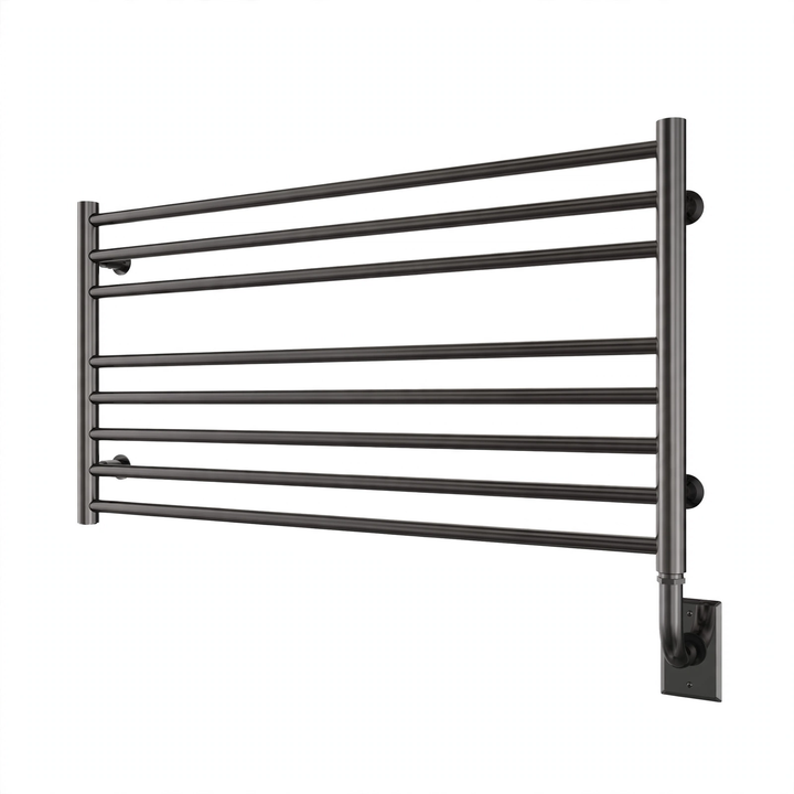 Tuzio Sorano Hardwired or Plug-in Towel Warmer (E4602) - 35.5"w x 19"h in Gun Metal