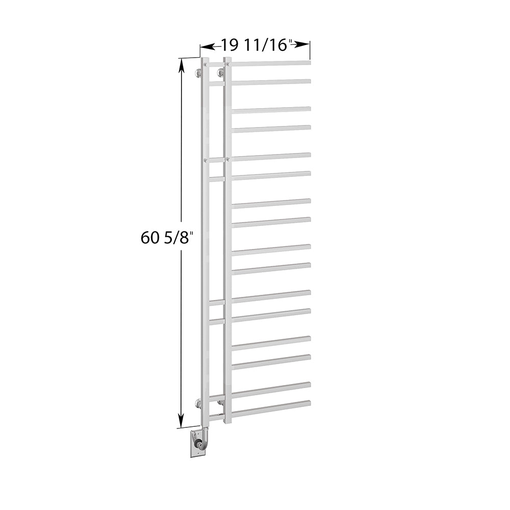 Tuzio Trento Hardwired or plug in Towel Warmer - 19.5"w x 60.5"h only towel warmers