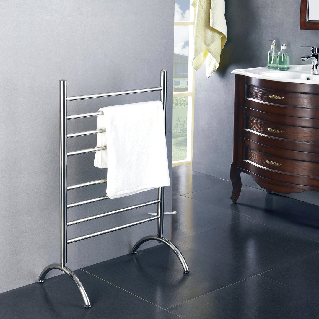 WarmlyYours Barcelona TW-BC-08BS-FS2 Freestanding plug in towel warmer- 24"w x 37"h - only towel warmers