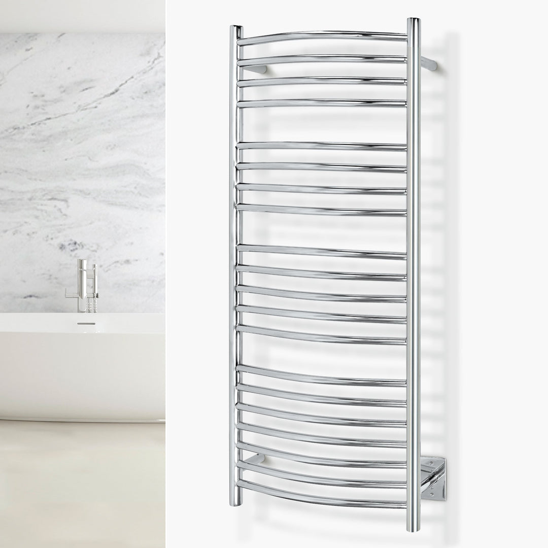 WarmlyYours Bellagio TWS3-BLG20PH Wall Mounted Hardwired Towel Warmer- 20"w x 47.2"h