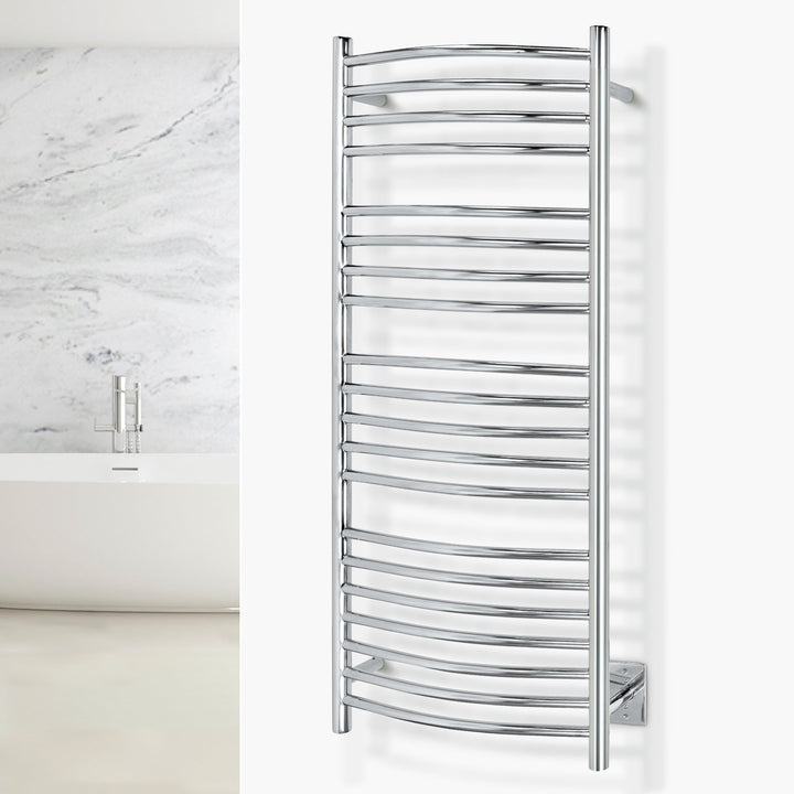 WarmlyYours Bellagio TWS3-BLG20PH Wall Mounted Hardwired Towel Warmer- 20"w x 47.2"h