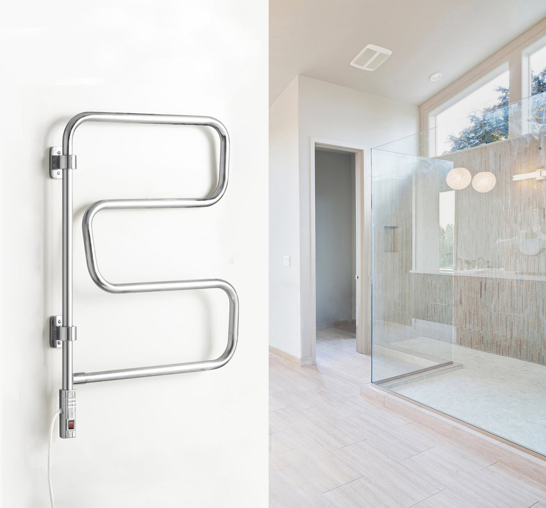 WarmlyYours Elements TW-E4PCP 4-bar mounted Towel Warmer - 16.3" x 28.5" only towel warmers