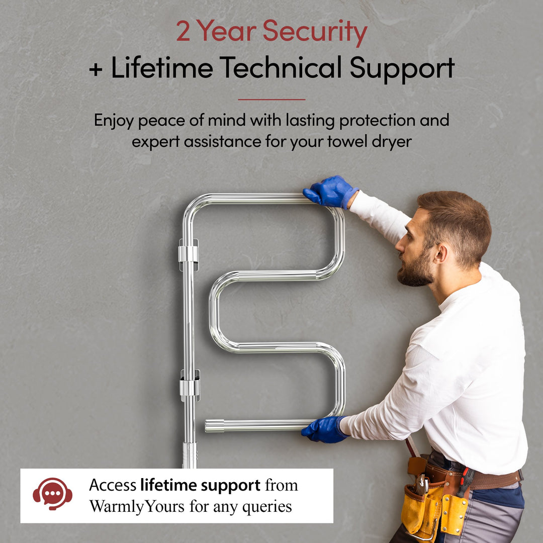 WarmlyYours Elements TW-E4PCP 4-bar mounted Towel Warmer - 16.3" x 28.5" only towel warmers