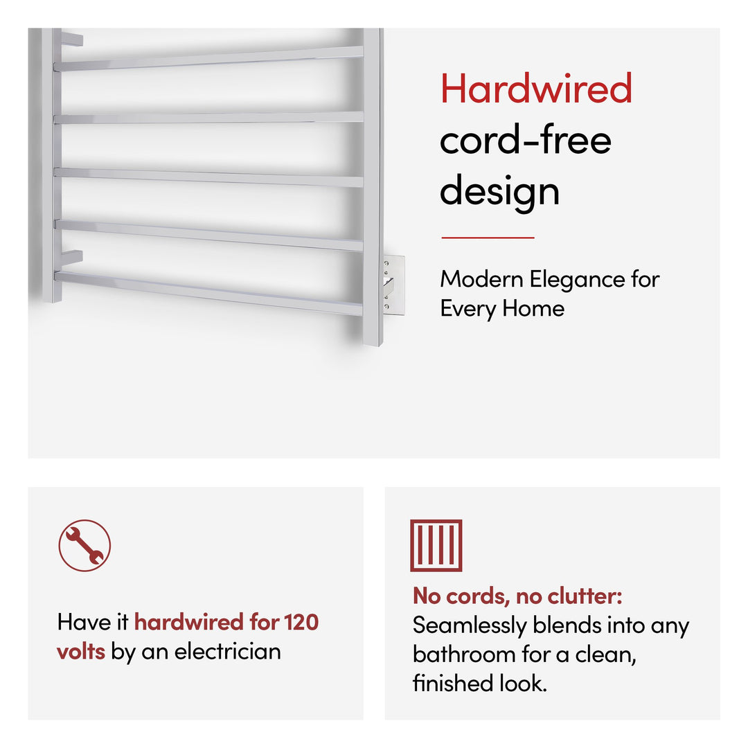 WarmlyYours Elevate Tahoe 06 TWS2-TAH06PH Wall Mounted Towel Warmer - 29.5"w x 26.7"h only towel warmers