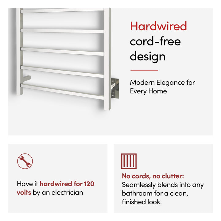 WarmlyYours Elevate Tahoe 07 Hardwired Towel Warmer - 23.6"w x 31.5"h only towel warmers