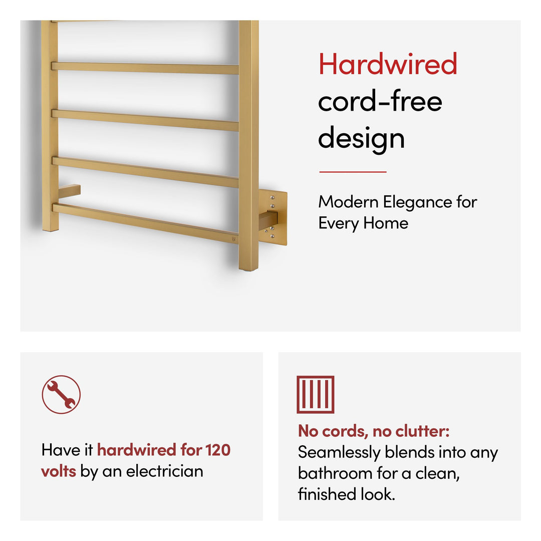 WarmlyYours Elevate Tahoe 07 Hardwired Towel Warmer - 23.6"w x 31.5"h only towel warmers