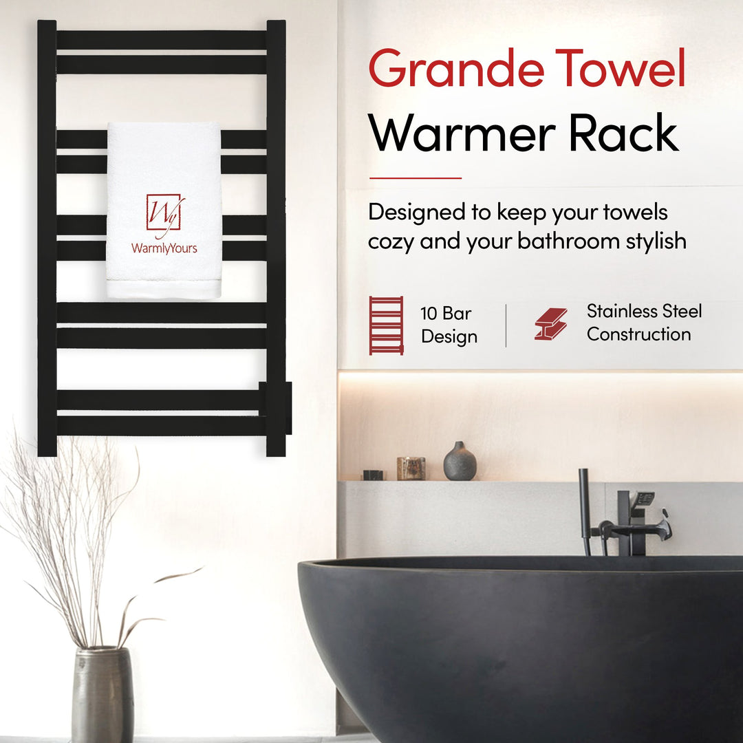 WarmlyYours Grande 10 Hardwired Towel Warmer - 20.5"w x 34.25"h only towel warmers