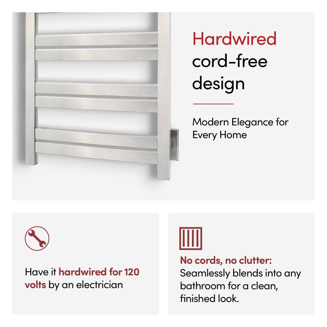 WarmlyYours Grande 10 Hardwired Towel Warmer - 20.5"w x 34.25"h only towel warmers