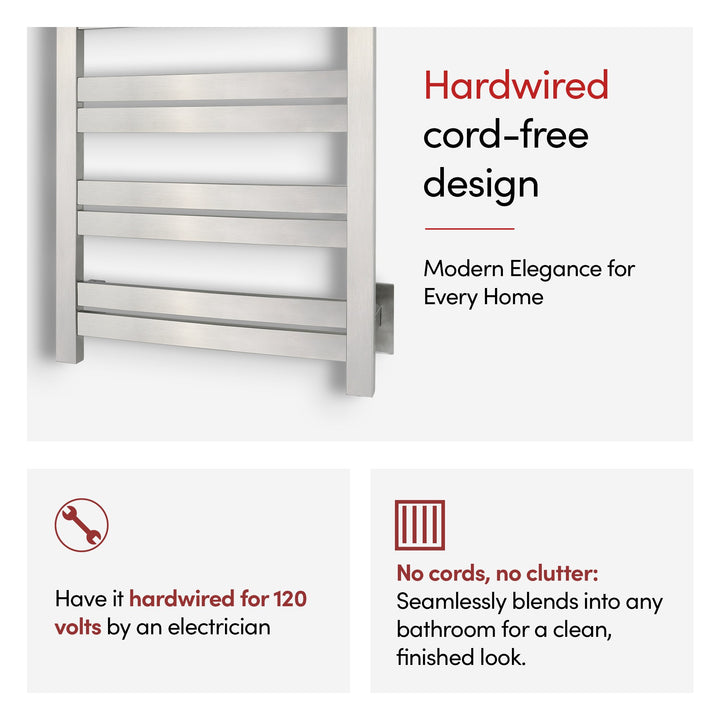 WarmlyYours Grande 10 Hardwired Towel Warmer - 20.5"w x 34.25"h only towel warmers