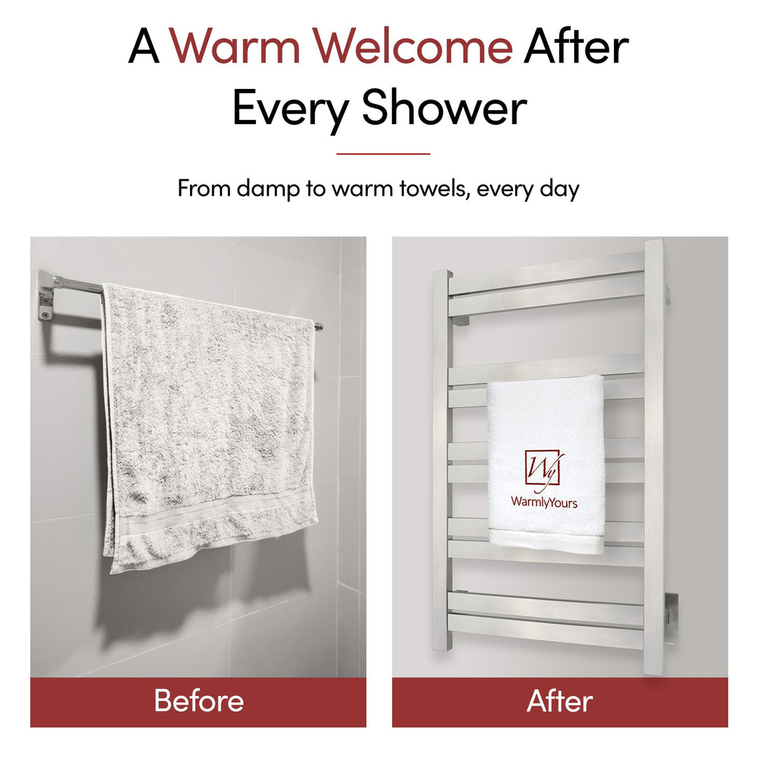 WarmlyYours Grande 10 Hardwired Towel Warmer - 20.5"w x 34.25"h only towel warmers