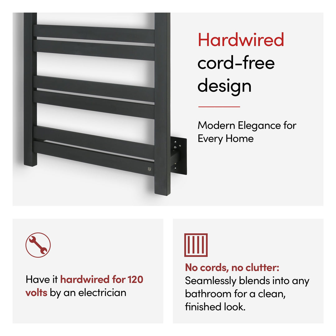 WarmlyYours Grande 12 Hardwired Towel Warmer - 20.5"w x 41"h only towel warmers