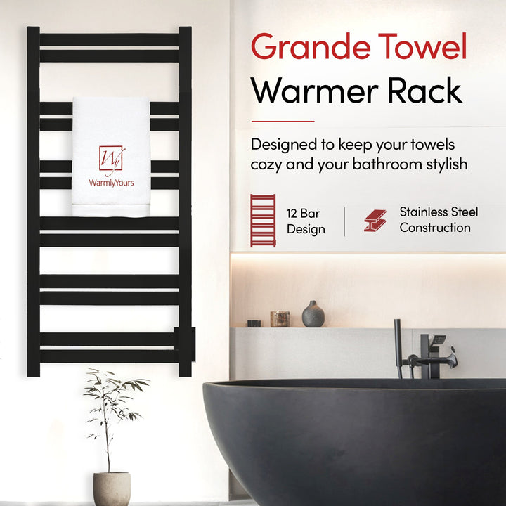 WarmlyYours Grande 12 Hardwired Towel Warmer - 20.5"w x 41"h only towel warmers