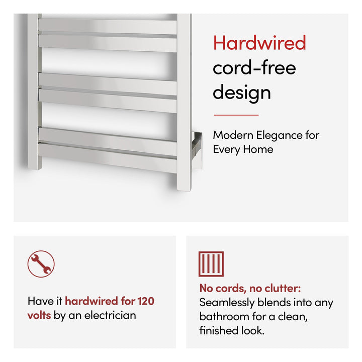 WarmlyYours Grande 12 Hardwired Towel Warmer - 20.5"w x 41"h only towel warmers