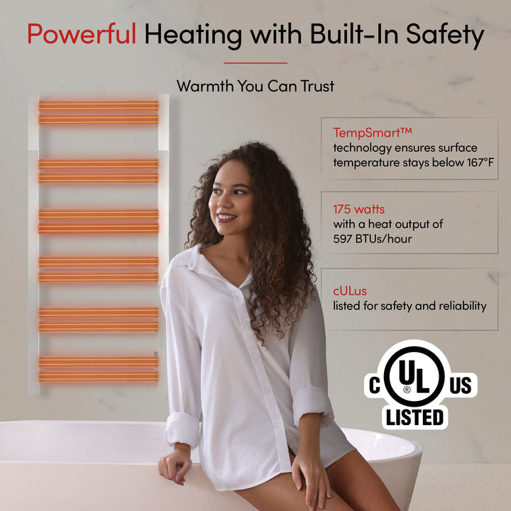 WarmlyYours Grande 12 Hardwired Towel Warmer - 20.5"w x 41"h only towel warmers