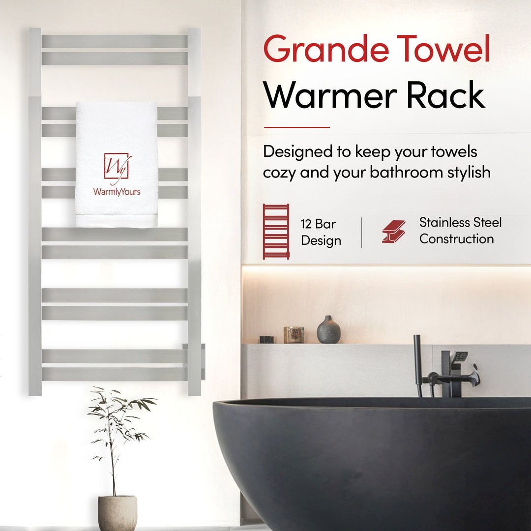 WarmlyYours Grande 12 Hardwired Towel Warmer - 20.5"w x 41"h only towel warmers