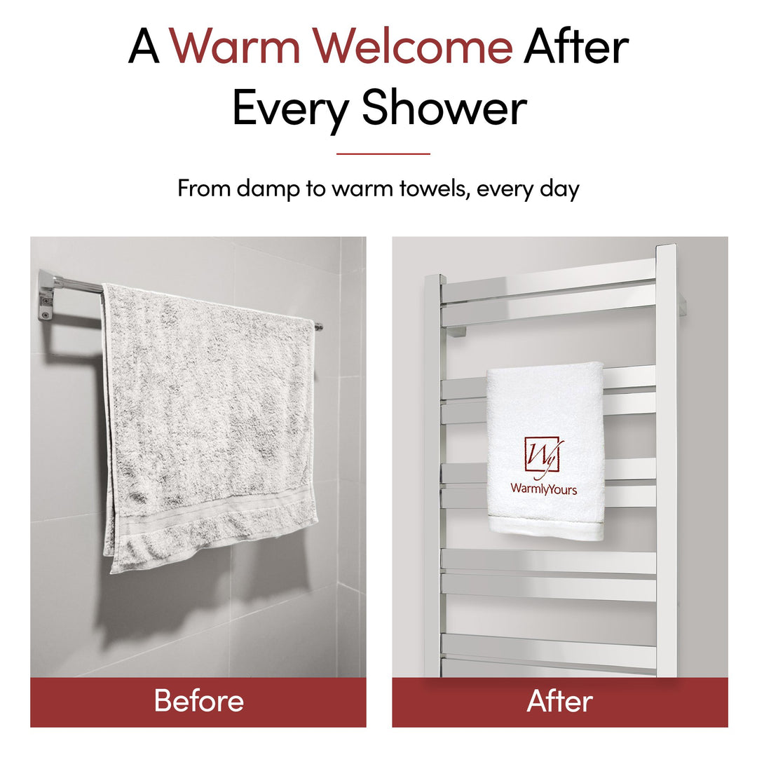 WarmlyYours Grande 12 Hardwired Towel Warmer - 20.5"w x 41"h only towel warmers